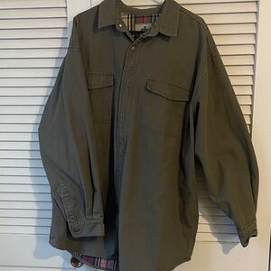 Men's Classic Olive Shirt Jacket